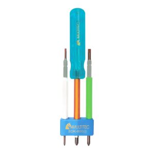MULTITEC SDK-600i – 6 in 1 Multibit Insulated Reversible Screwdriver Set – PH2, PH1, PH0 – Alloy Steel Bits – Built-in Tester Handle – Quick Change Mechanism – Compact & Durable – 400g – Made in India