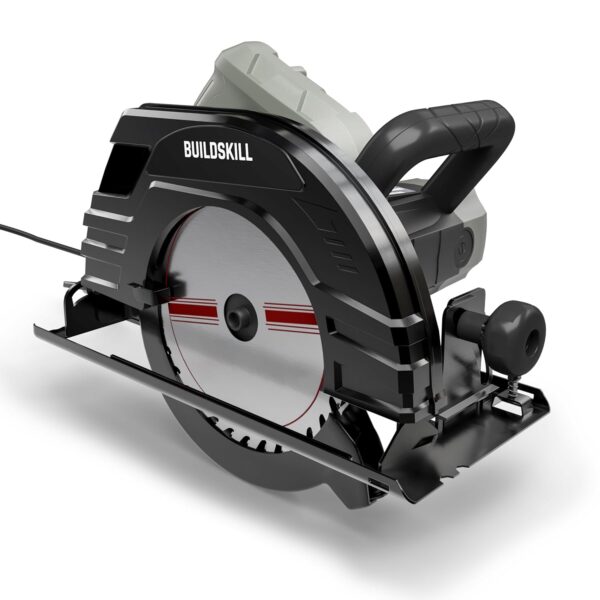 BUILDSKILL 7-Inch Circular Saw | Max Cutting Depth 62mm at 90° & 48mm at 45° | 1550W Copper Motor | 5500 RPM No Load Speed | Premium Bearing | Visual Base Plate | Max Blade Diameter 185mm | 220-240V