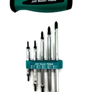 Jon Bhandari Tools 5-in-1 Screwdriver Set | Slotted (3mm–8mm) & Phillips (PH00–PH3) | Multipurpose Precision Tool Kit for Home, Electrical & DIY Use